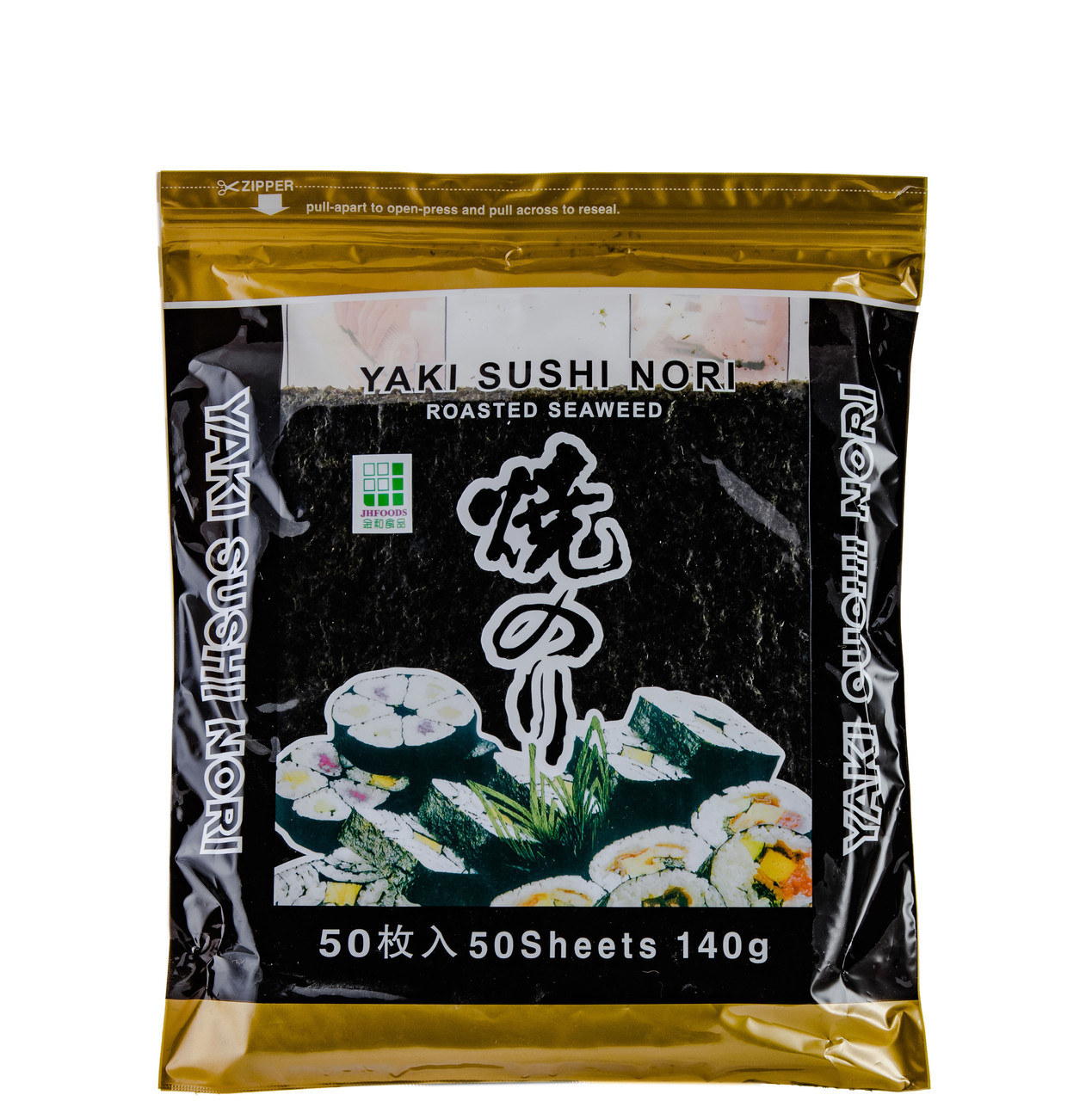 Сушені водорості норі для суші JHFOODS Китай, 50 аркушів, 140 г