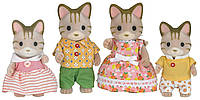 Sylvanian Families 5180 - Семья полосатых котов Striped Cat Family Epoch