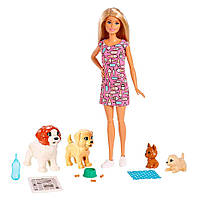 Барби Набор Детский сад Mattel FXH08 Barbie Doggy Daycare Doll & Pets