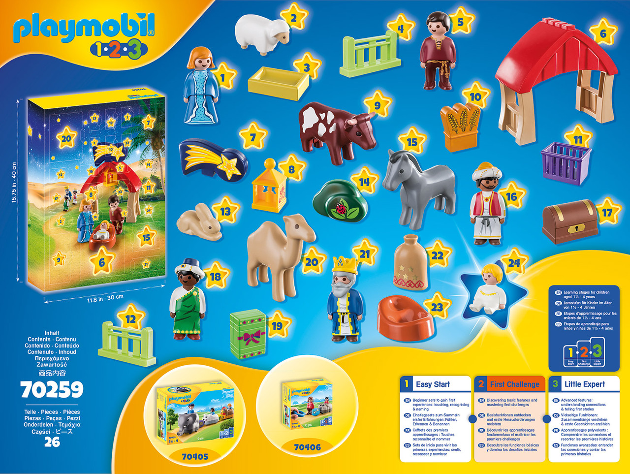 Playmobil 70259 Рождественский вертеп Advent Calendar Рождественский Новогодний календарь - фото 2 - id-p1548043743