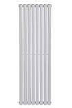Вертикальний дизайнерський радіатор опалення ARTTIDESIGN Rimini 8/1500/472/50 білий матовий, фото 4