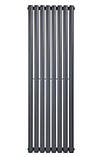 Дизайнерський вертикальний радіатор опалення ARTTIDESIGN Rimini 8/1800/472 сірий матовий, фото 3