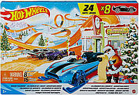 Новогодний рождественский Адвент календарь Хот Вилс 2021 Hot Wheels Advent Calendar Mattel GTD78