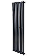 Дизайнерский вертикальный радиатор отопления ARTTIDESIGN Rimini 8/1800/472 чёрный матовий