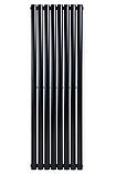 Дизайнерський вертикальний радіатор опалення ARTTIDESIGN Rimini 8/1800/472 чорний матовий, фото 3