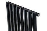 Дизайнерський вертикальний радіатор опалення ARTTIDESIGN Rimini 8/1800/472 чорний матовий, фото 5