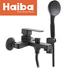 Змішувач для ванни Haiba Kubus 009 Euro Чорний, фото 2