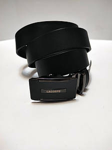 Чоловічий шкіряний ремінь Lacoste різні пряжки