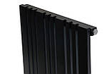 Дизайнерський вертикальний радіатор опалення ARTTIDESIGN Lucca 10/1800/456/50 чорний матовий, фото 4