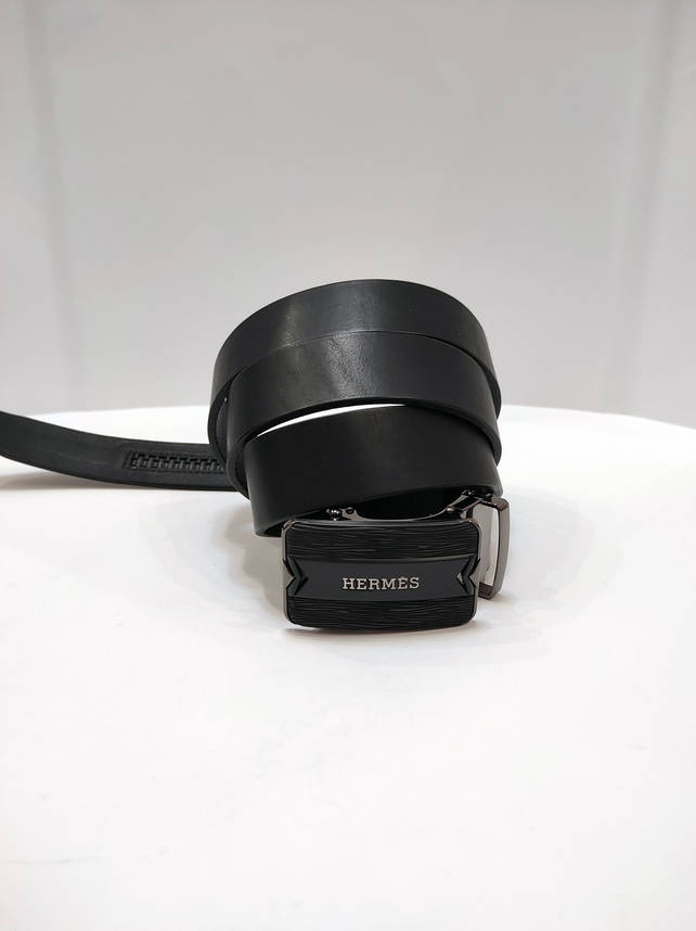 Чоловічий шкіряний ремінь Hermes різні пряжки, фото 1