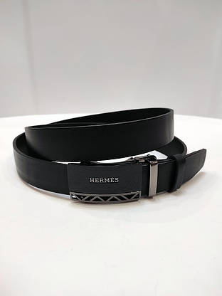Чоловічий шкіряний ремінь Hermes різні пряжки, фото 4