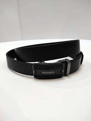 Чоловічий шкіряний ремінь Hermes різні пряжки, фото 5
