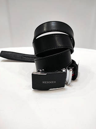 Чоловічий шкіряний ремінь Hermes різні пряжки, фото 3