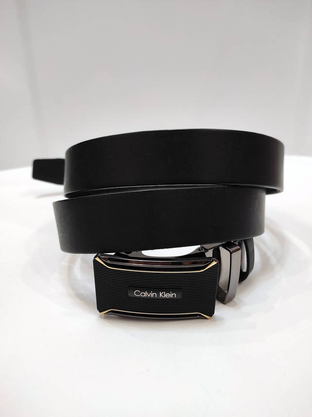 Чоловічий шкіряний ремінь Calvin Klein різні пряжки, фото 1
