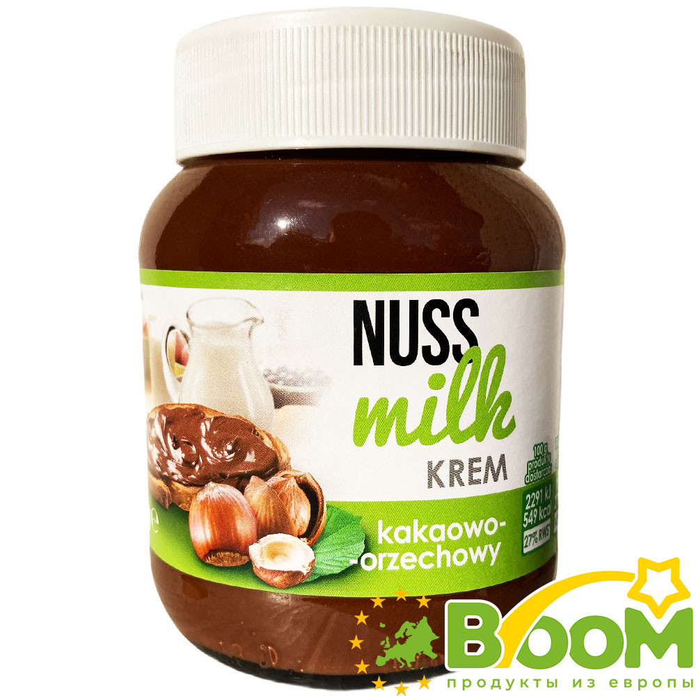 Шоколадний крем зі смаком горіха Nuss Milk - 400 грам