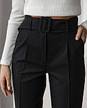 Жіночі чорні брюки щільний тіар, фото 10