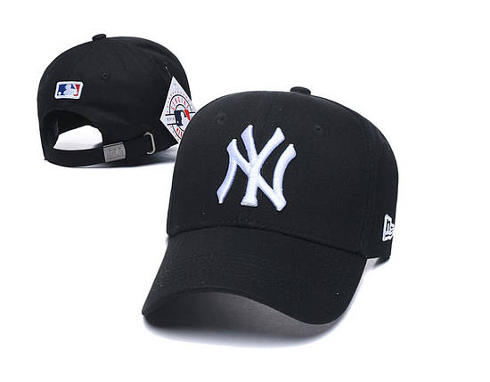 Кепка Бейсболка New York Yankees NY MLB Нью-Йорк Янкіз З Білим Логотипом Чорна, фото 1