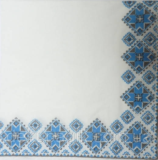 Серветка для декупажу УТ1-11 (синя), 33х33см, фото 1