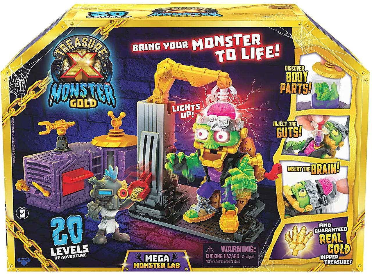 Ігровий набір сюрприз оброблення Treasure X Monster Gold — Золота мегакамера Mega Monster Lab