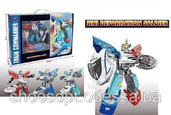 Трансформер робот Потяг 3в1, фото 1