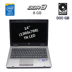 Ноутбук HP ProBook 6460b / 14 "(1366x768) TN LED / Intel Core i5-2520M (2 (4) ядра на 2,5 - 3,2 ГГц) / 8 ГБ DDR3 / 500 ГБ HDD /