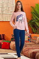 Пижамы для девочек подростков Baykar Турция детская подростковая пижама на девочку скакун персиковая 9156-148