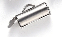 Концевик для браслетов из нержавеющей стали , для украшений станочного плетения 16 мм - 1 пара
