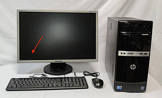 Комплект ПК: HP / Core 2Duo E7500 2ядра 2.93GHz / 4GB DDR3 / 250GB HDD / DVD-RW / Монітор Samsung 2243BW 22 "