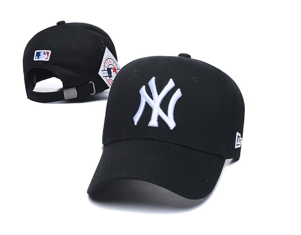 Кепка Бейсболка New York Yankees NY MLB Нью-Йорк Янкіз З Білим Логотипом Чорна