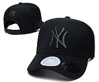 Кепка Бейсболка New York Yankees NY MLB Нью-Йорк Янкиз С Темно-Серым Логотипом Черная