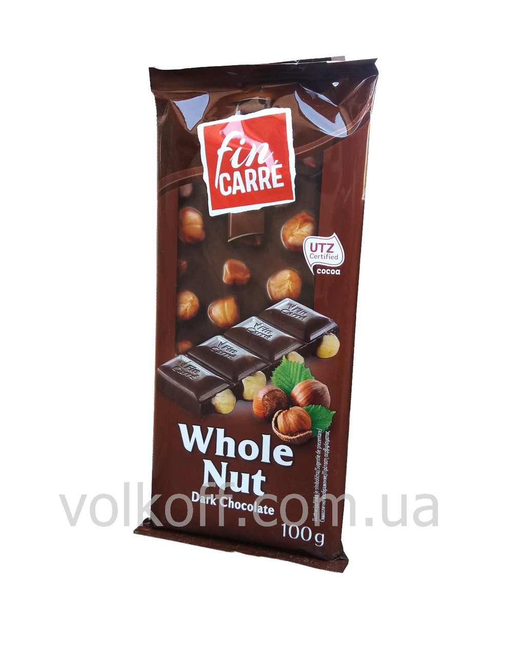 Шоколад Чёрный Fin Carre Whole Nut Dark Chocolate 57% Фин Карре Цельный ...