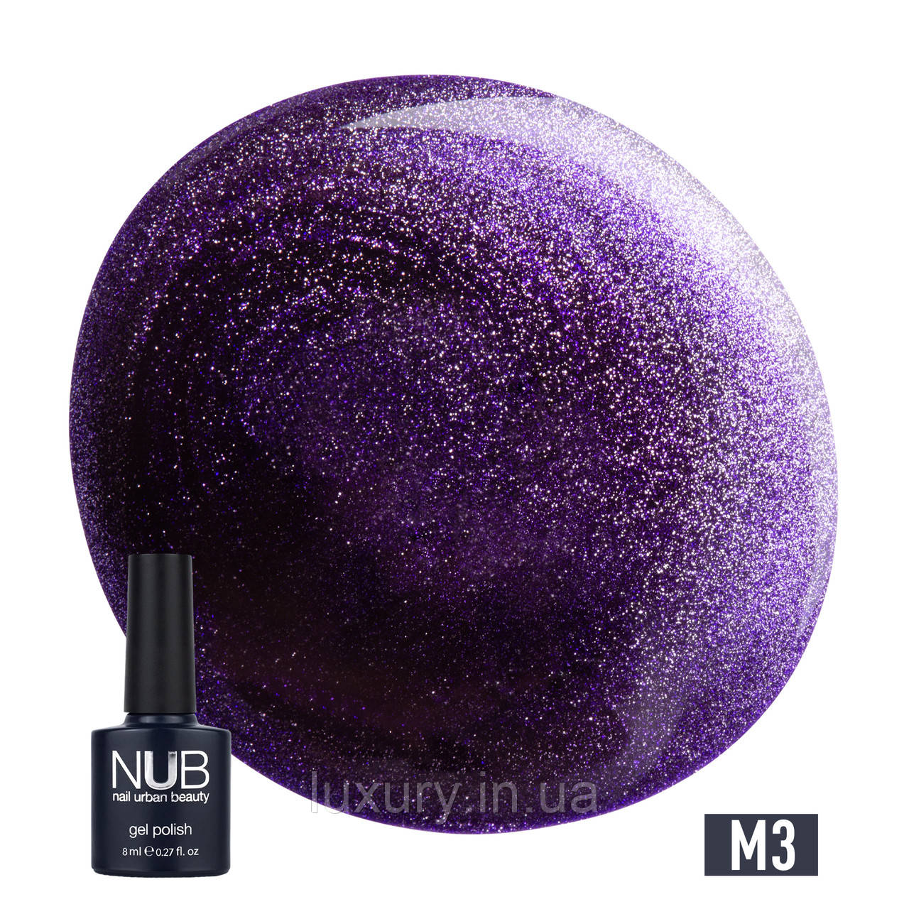 Гель-лак для нігтів NUB Gel Polish Mystery 8 мл, 03 Universe, Магнітний, котяче око