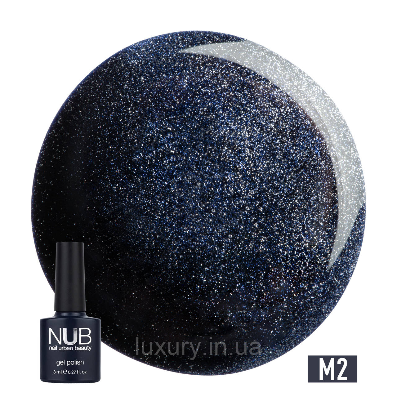 Гель-лак для нігтів NUB Gel Polish Mystery 8 мл, 02 Ocean, Магнітний, котяче око