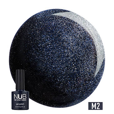 Гель-лак для ногтей NUB Gel Polish Mystery 8 мл, 02 Ocean, Магнітний, котяче око, фото 1