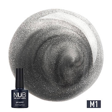 Гель-лак для нігтів NUB Gel Polish Mystery 8 мл, 01 Moon, Магнітний, котяче око, фото 1