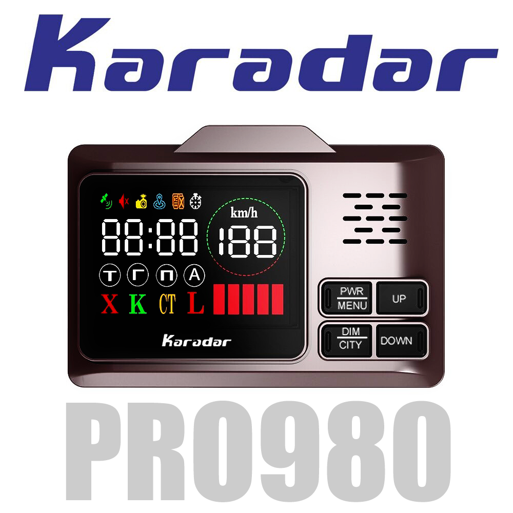 Антирадар сигнатурний Karadar PRO-980 Signature 2.4" дисплей GPS радар-детектор з голосовим сповіщенням