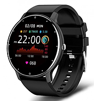 Багатофункціональні круглі розумні годинник для чоловіків чорні для андроїд і айфона