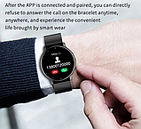 Багатофункціональні круглі розумні годинник для чоловіків чорні для андроїд і айфона, фото 7