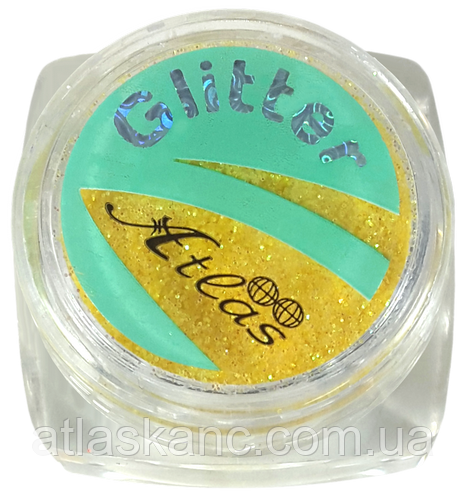 Блискітки (Глітер) дрібні Флуоресцентні Атлас 2 г - Абрикос AS-2301, фото 1