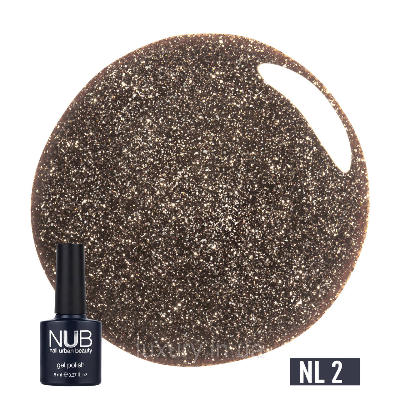 Гель-лак для нігтів NUB Gel Polish Night Light 8 мл, 2 - Golden Honey зі світловідбивальним ефектом
