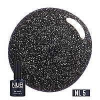 Гель-лак для ногтей NUB Gel Polish Night Light 8 мл, 5 - Dark Sky зі світловідбивальним ефектом