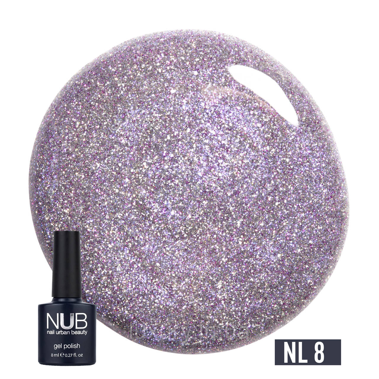 Гель-лак для нігтів NUB Gel Polish Night Light 8 мл, 8 - Indigo Flash зі світловідбивальним ефектом