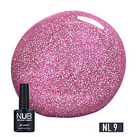 Гель-лак для ногтей NUB Gel Polish Night Light 8 мл, 9 - Flamingo Star зі світловідбивальним ефектом