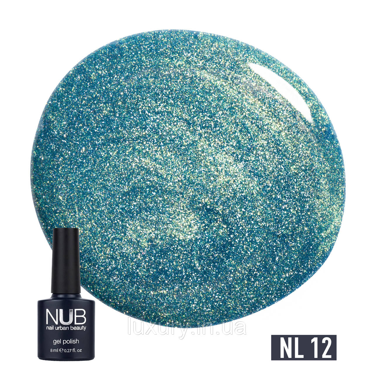 Гель-лак для нігтів NUB Gel Polish Night Light 8 мл, 12 - Ocean Secrets зі світловідбивальним ефектом