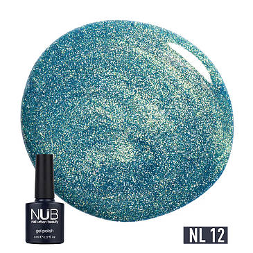 Гель-лак для нігтів NUB Gel Polish Night Light 8 мл, 12 - Ocean Secrets зі світловідбивальним ефектом, фото 1