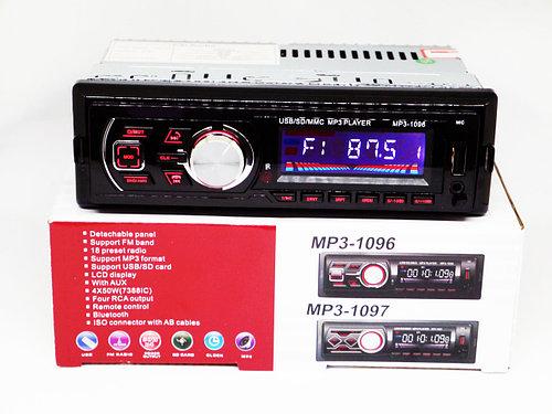 Автомагнітола MP3 1096 BT знімна панель ISO cable, фото 1