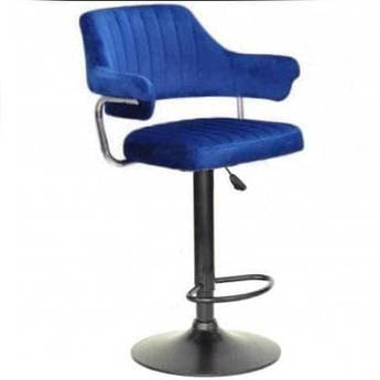 Стільчик для візажу Jef Velor Black Синій