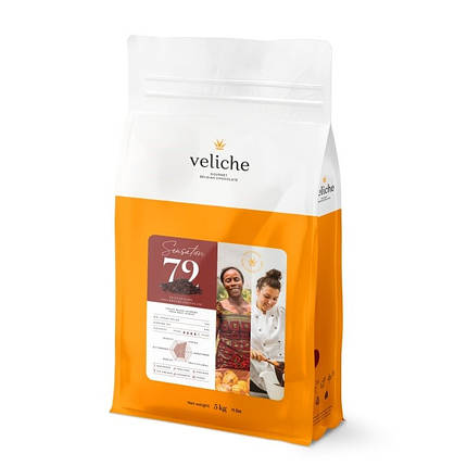 Бельгійський шоколад Veliche Gourmet Чорний Dark Sensation 72% 10 кг, фото 1