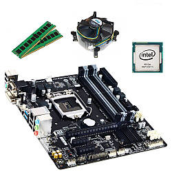 Комплект б/в: Материнська плата Gigabyte GA-B85M-DS3H/ Core i5-4460 4 ядра 3.2 - 3.4 GHz/8GB DDR3 + Кулер