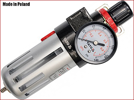 Пневматичний повітряний фільтр з редуктором і манометром Yato YT-2383